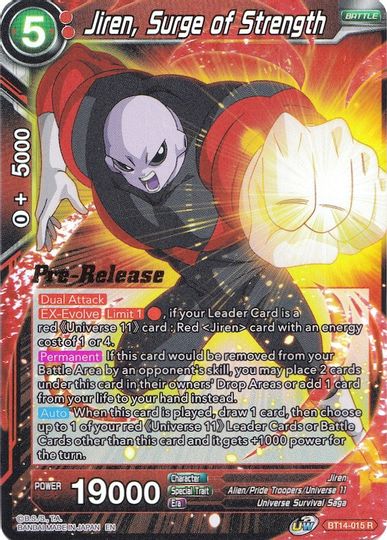 Jiren, Surge of Strength (BT14-015) [Cross Spirits Prerelease Promos] | Nerdhalla Games