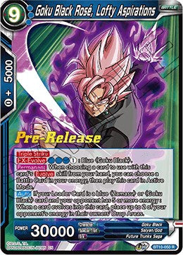 Goku Black Rose, Lofty Aspirations (BT10-050) [Rise of the Unison Warrior Prerelease Promos] | Nerdhalla Games