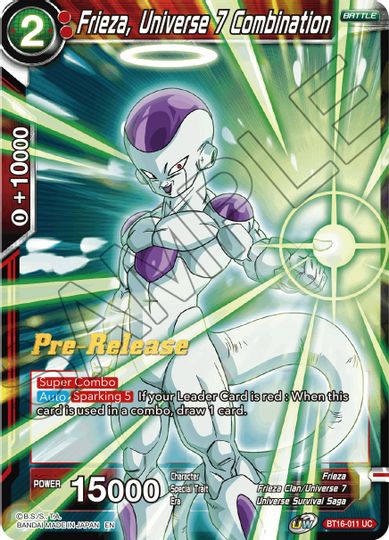 Frieza, Universe 7 Combination (BT16-011) [Realm of the Gods Prerelease Promos] | Nerdhalla Games