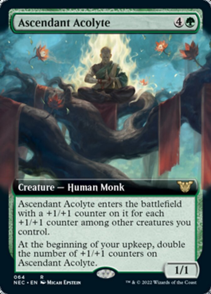 Ascendant Acolyte (Extended) [Kamigawa: Neon Dynasty Commander] | Nerdhalla Games