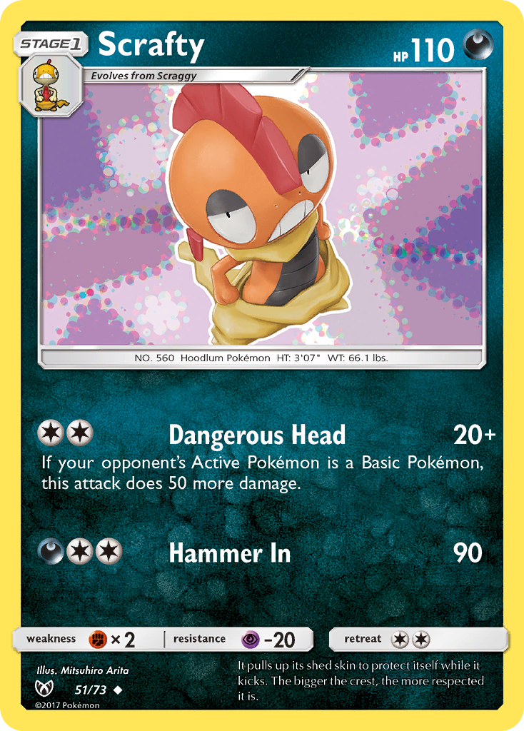 Scrafty (51/73) [Sun & Moon: Shining Legends] | Nerdhalla Games