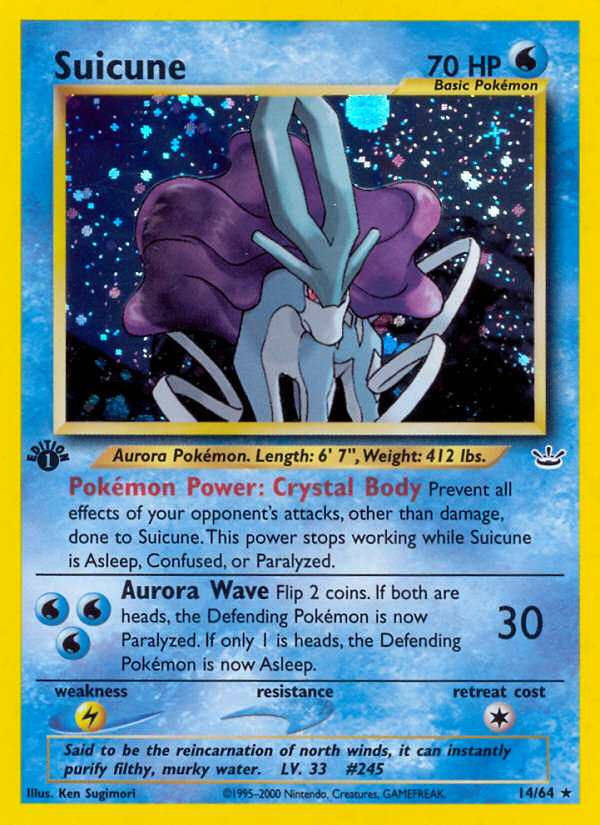 Suicune (14/64) [Neo Revelation 1st Edition] | Nerdhalla Games