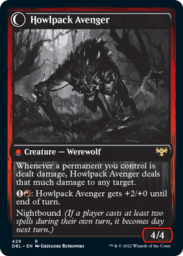 Ill-Tempered Loner // Howlpack Avenger [Innistrad: Double Feature] | Nerdhalla Games