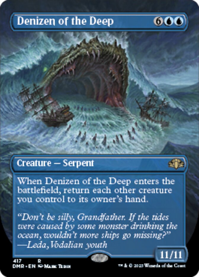 Denizen of the Deep (Borderless Alternate Art) [Dominaria Remastered] | Nerdhalla Games