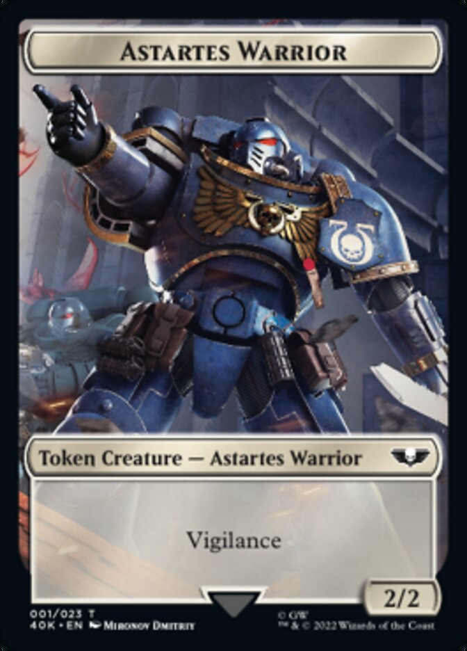 Astartes Warrior (001) // Cherubael Double-sided Token [Universes Beyond: Warhammer 40,000 Tokens] | Nerdhalla Games