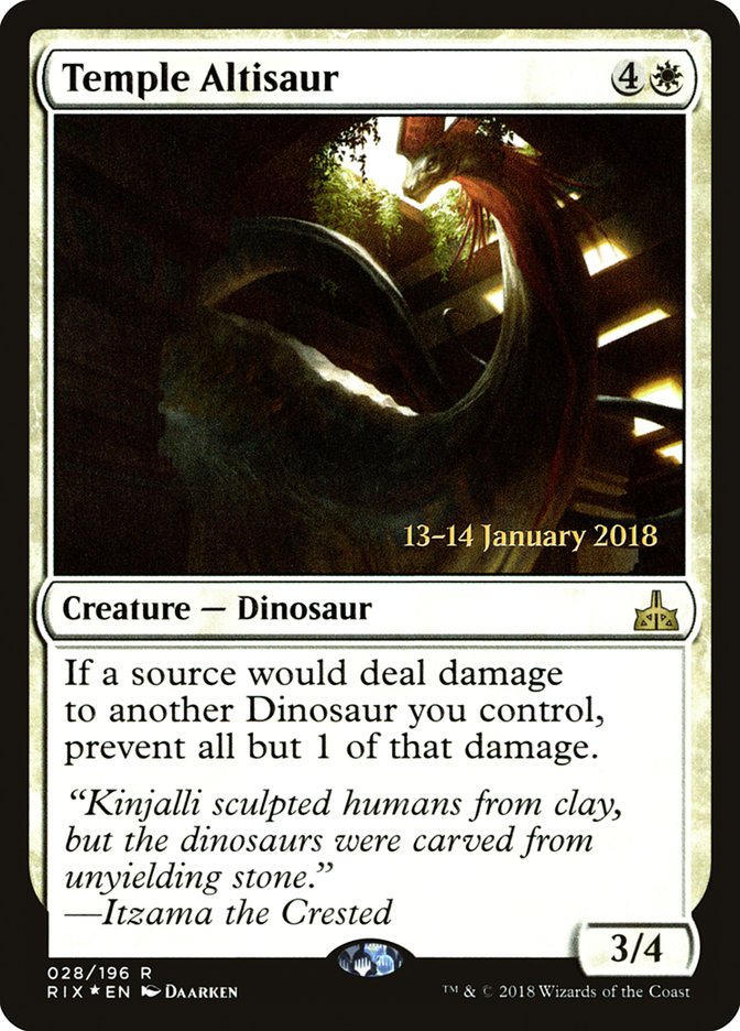 Temple Altisaur [Rivals of Ixalan Prerelease Promos] | Nerdhalla Games