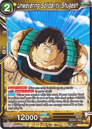 Unwavering Solidarity Shugesh [BT3-100] | Nerdhalla Games