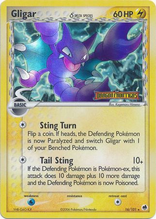 Gligar (16/101) (Delta Species) (Stamped) [EX: Dragon Frontiers] | Nerdhalla Games