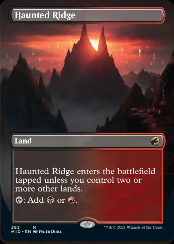 Haunted Ridge (Borderless) [Innistrad: Midnight Hunt] | Nerdhalla Games