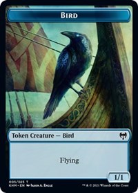 Bird (005) // Soldier Double-sided Token [Kaldheim Commander Tokens] | Nerdhalla Games