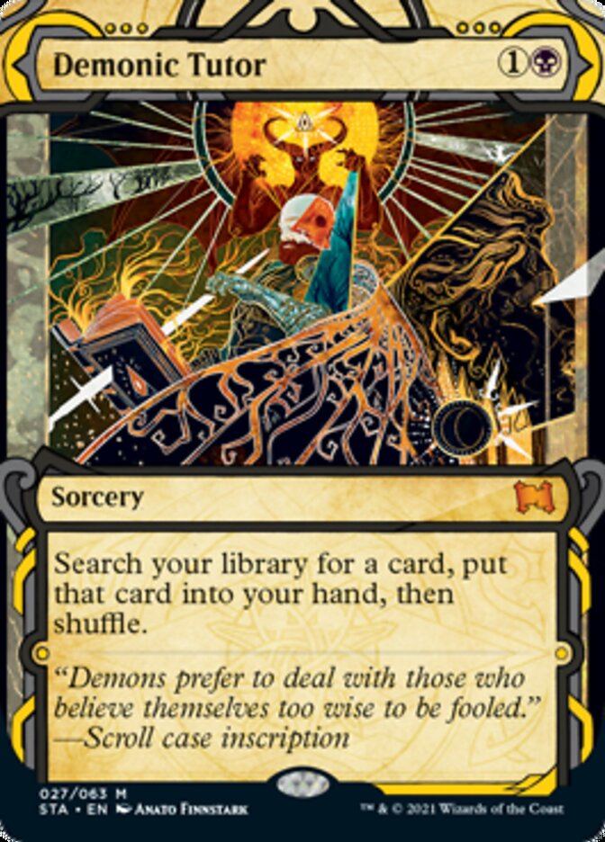 Demonic Tutor (Etched Foil) [Strixhaven Mystical Archive] | Nerdhalla Games