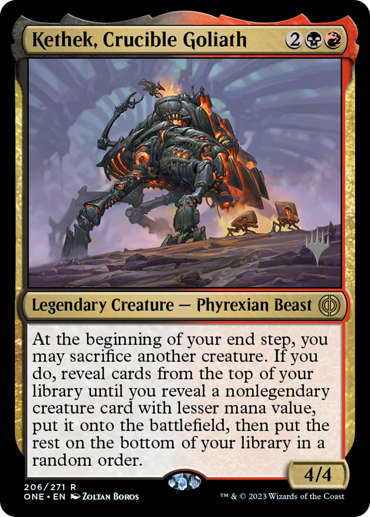 Kethek, Crucible Goliath (Promo Pack) [Phyrexia: All Will Be One Promos] | Nerdhalla Games