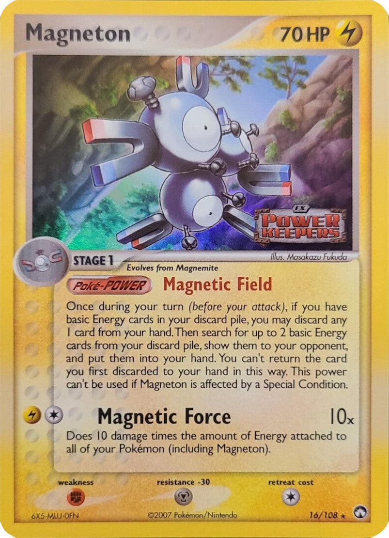 Magneton (16/108) (Stamped) [EX: Power Keepers] | Nerdhalla Games