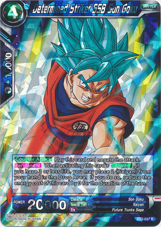 Determined Striker SSB Son Goku (Shatterfoil) (BT2-037) [Dragon Brawl] | Nerdhalla Games