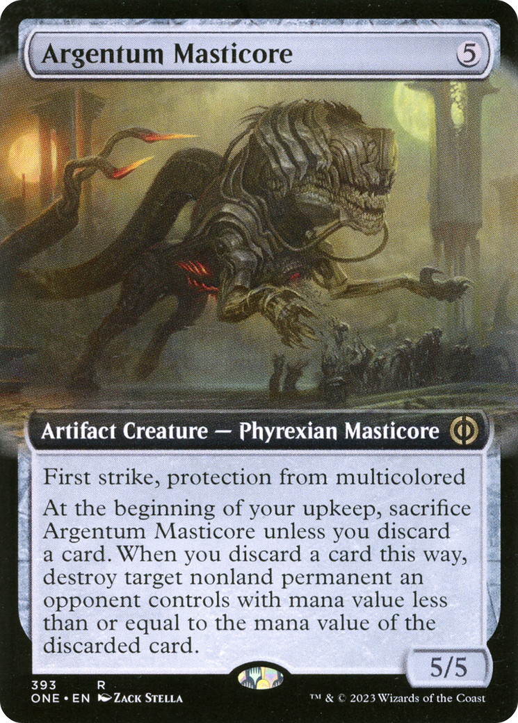 Argentum Masticore (Extended Art) [Phyrexia: All Will Be One] | Nerdhalla Games