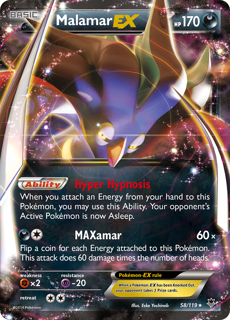 Malamar EX (58/119) [XY: Phantom Forces] | Nerdhalla Games