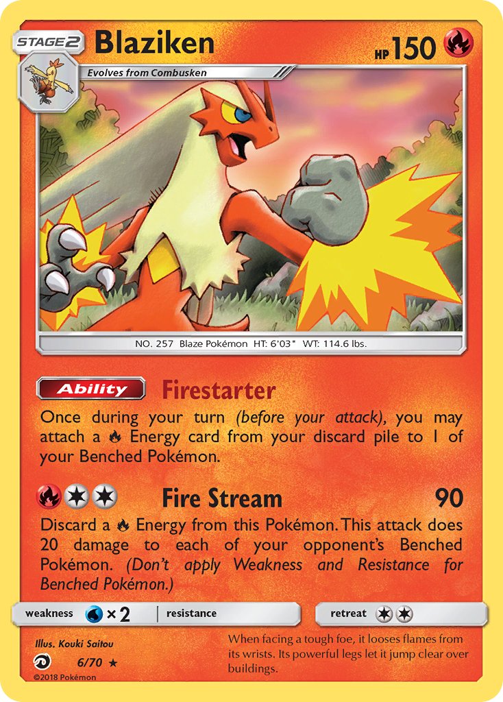 Blaziken (6/70) (Theme Deck Exclusive) [Sun & Moon: Dragon Majesty] | Nerdhalla Games