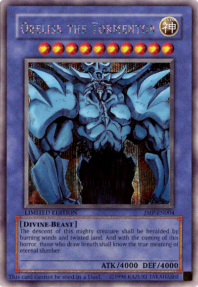 Obelisk the Tormentor [JMP-EN004] Secret Rare | Nerdhalla Games