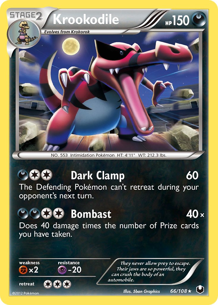 Krookodile (66/108) (Cosmos Holo) (Blister Exclusive) [Black & White: Dark Explorers] | Nerdhalla Games