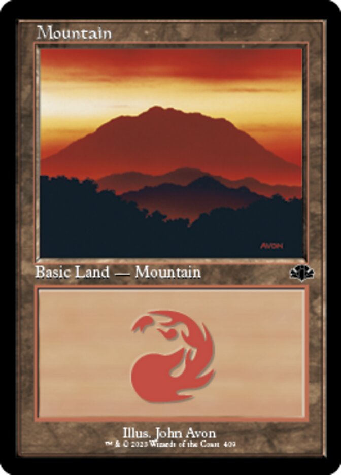 Mountain (409) (Retro) [Dominaria Remastered] | Nerdhalla Games