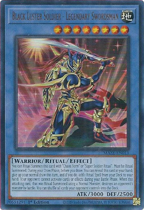 Black Luster Soldier - Legendary Swordsman [MAZE-EN011] Ultra Rare | Nerdhalla Games