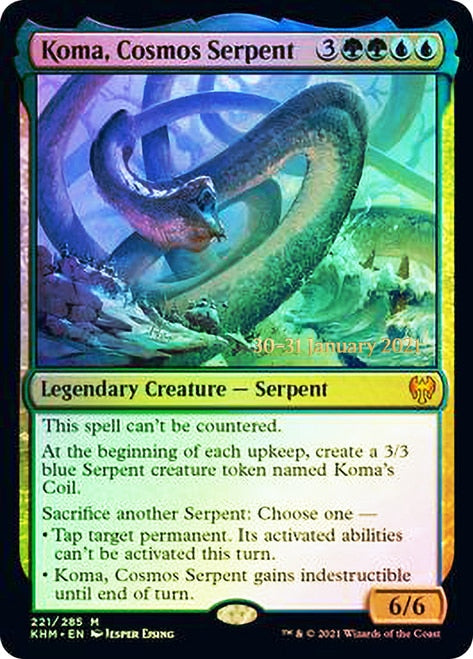 Koma, Cosmos Serpent  [Kaldheim Prerelease Promos] | Nerdhalla Games