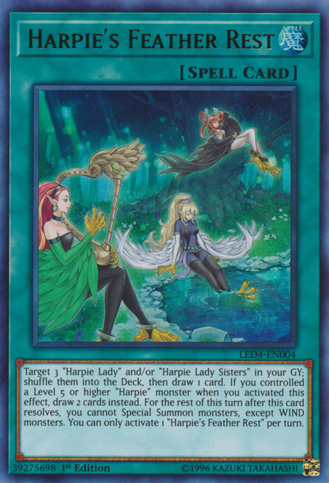 Harpie's Feather Rest [LED4-EN004] Ultra Rare | Nerdhalla Games