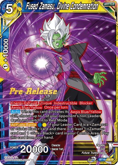 Fused Zamasu, Divine Condemnation (BT16-130) [Realm of the Gods Prerelease Promos] | Nerdhalla Games