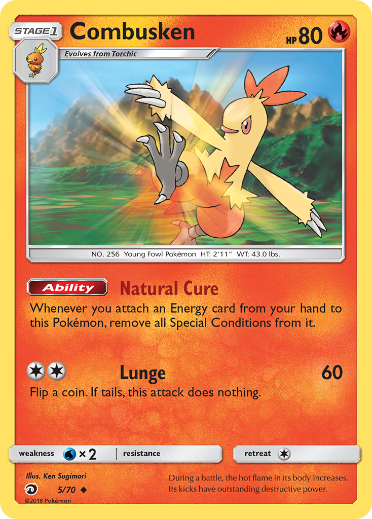 Combusken (5/70) [Sun & Moon: Dragon Majesty] | Nerdhalla Games