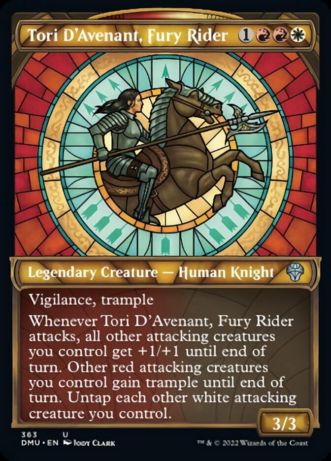 Tori D'Avenant, Fury Rider (Showcase Textured) [Dominaria United] | Nerdhalla Games