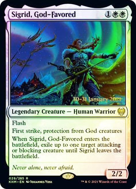 Sigrid, God-Favored  [Kaldheim Prerelease Promos] | Nerdhalla Games