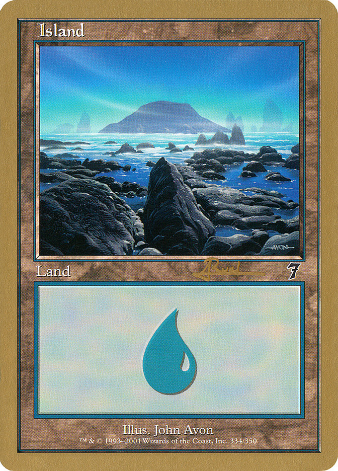 Island (ar334) (Antoine Ruel) [World Championship Decks 2001] | Nerdhalla Games