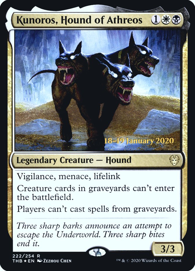 Kunoros, Hound of Athreos [Theros Beyond Death Prerelease Promos] | Nerdhalla Games