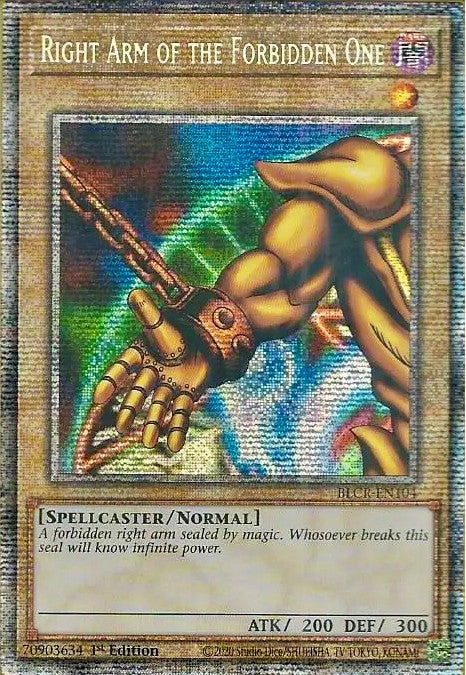 Right Arm of the Forbidden One [BLCR-EN104] Starlight Rare | Nerdhalla Games