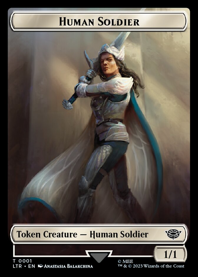 Human Soldier Token (01) [The Lord of the Rings: Tales of Middle-Earth Tokens] | Nerdhalla Games