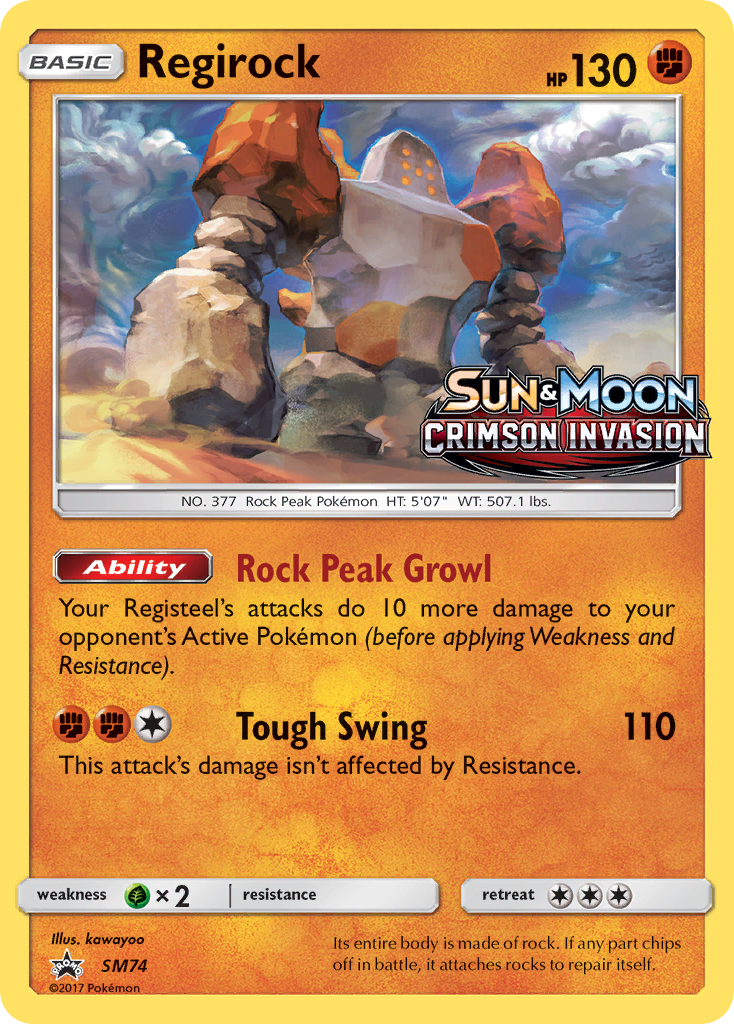 Regirock (SM74) [Sun & Moon: Black Star Promos] | Nerdhalla Games