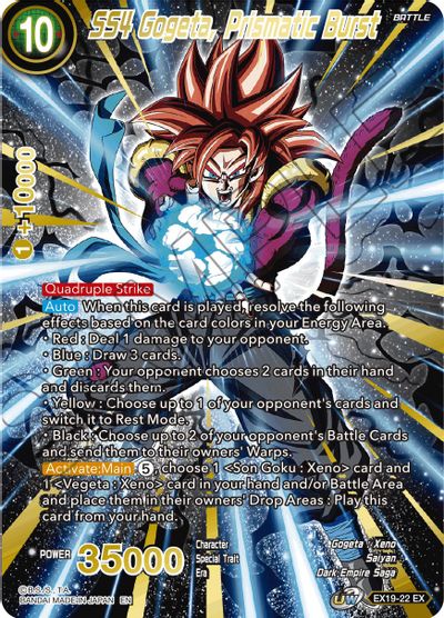 SS4 Gogeta, Prismatic Burst [EX19-22] | Nerdhalla Games