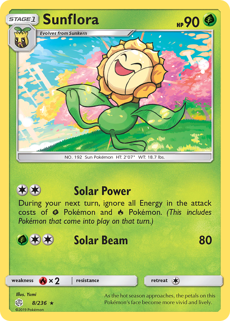 Sunflora (8/236) [Sun & Moon: Cosmic Eclipse] | Nerdhalla Games