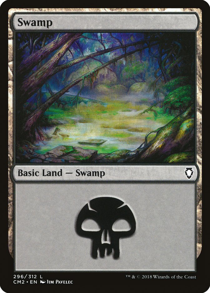 Swamp (296) [Commander Anthology Volume II] | Nerdhalla Games