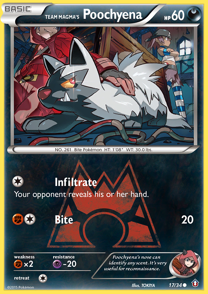 Team Magma's Poochyena (17/34) [XY: Double Crisis] | Nerdhalla Games