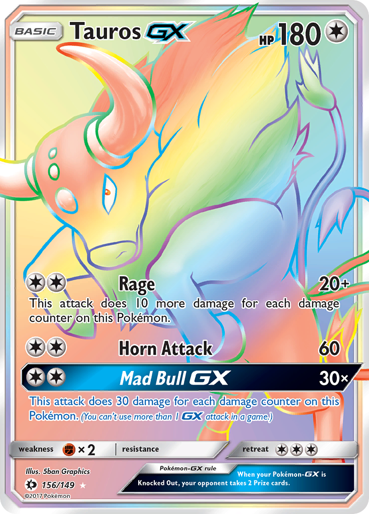 Tauros GX (156/149) [Sun & Moon: Base Set] | Nerdhalla Games