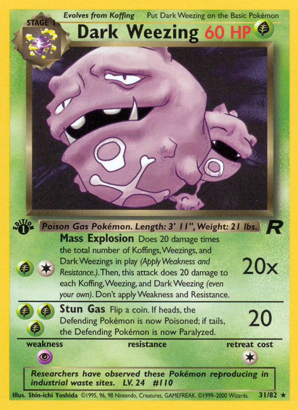 Dark Weezing (31/82) [Team Rocket 1st Edition] | Nerdhalla Games