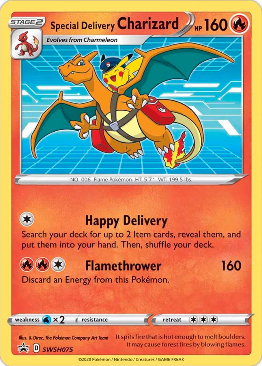 Special Delivery Charizard (SWSH075) [Sword & Shield: Black Star Promos] | Nerdhalla Games