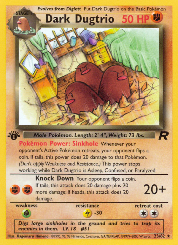 Dark Dugtrio (23/82) [Team Rocket 1st Edition] | Nerdhalla Games