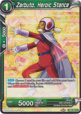 Zarbuto, Heroic Stance (Reprint) (DB2-081) [Battle Evolution Booster] | Nerdhalla Games