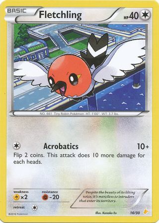 Fletchling (16/30) [XY: Trainer Kit 3 - Pikachu Libre] | Nerdhalla Games