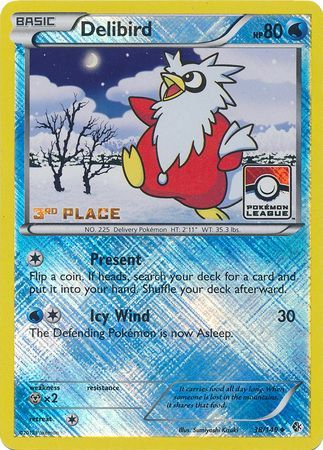 Delibird (38/149) (League Promo 3rd Place) [Black & White: Boundaries Crossed] | Nerdhalla Games