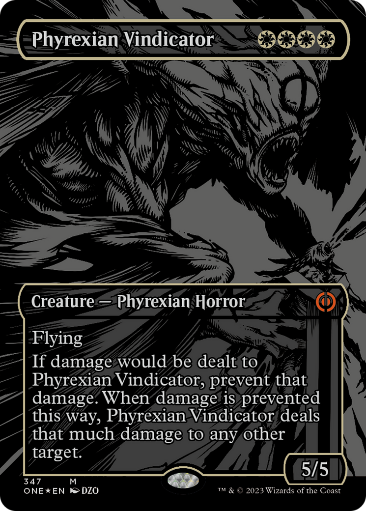 Phyrexian Vindicator (Oil Slick Raised Foil) [Phyrexia: All Will Be One] | Nerdhalla Games