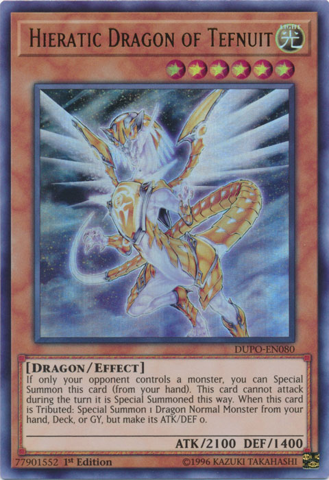 Hieratic Dragon of Tefnuit [DUPO-EN080] Ultra Rare | Nerdhalla Games