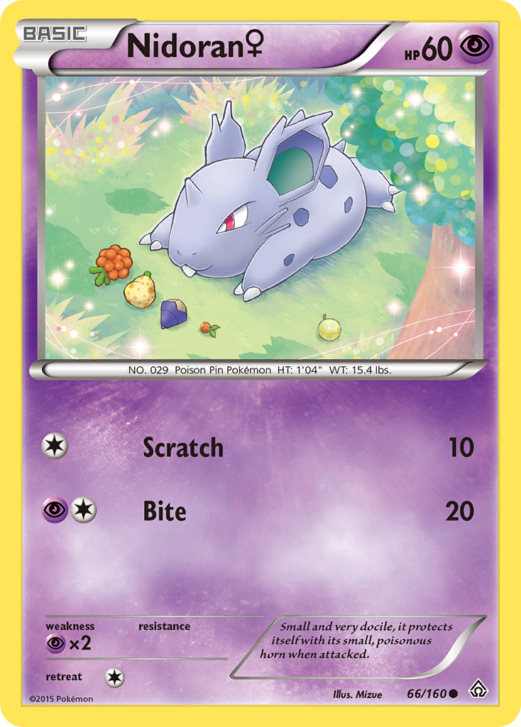 Nidoran (66/160) (Female) [XY: Primal Clash] | Nerdhalla Games